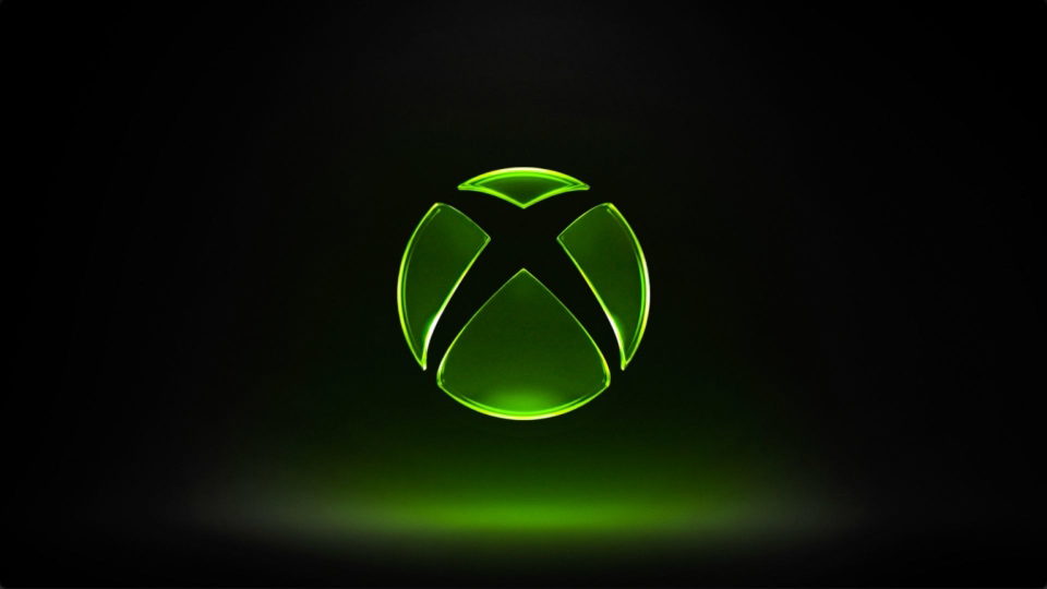 Xbox logo against a green and black background