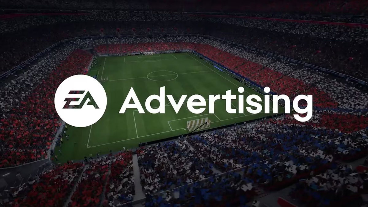 EA Advertising example showing branded overlays and sponsor-style placements in a sports game presentation
