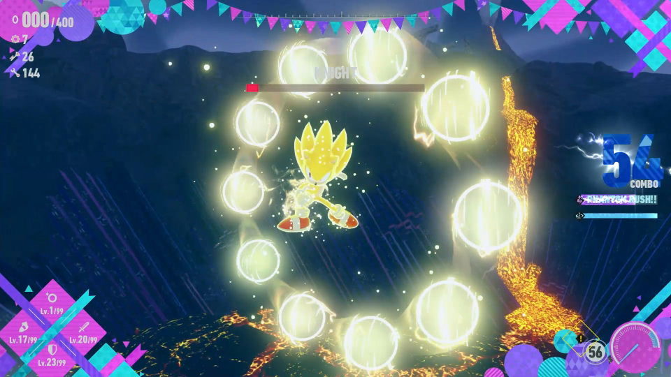 Super Sonic fighting Knight in Sonic Frontiers Definitive Edition